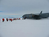 Unloading the C-17 at McMurdo